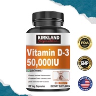 KIRKLAND Vitamin D3 Capsules - Supporting Nutritional Supplements, Boosting Bones 50000IU Vitamin D