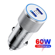 Elough 60W Dual USB C Car Charger Fast Charging Adapter PD Type C Car Phone Charger