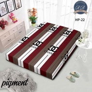 Sarung kasur busa resleting motif Kotak kotak / Aesthetic Korean Style Kain katun cina murah