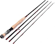 Generic 8ft Fly Fishing Rod 4 Sections 5-6wt Fly Rod Carbon Fiber Blanks Light Weight Medium Fast Action Freshwater Fishing, 8ft 5-6wt, 8045-6