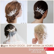[SG SELLER] Handmade Wedding Flower Headpiece Bridal Haircomb Hair Accessories