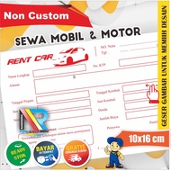 Ready-to-Use Car Rental Notes | Car and Motorcycle Rental Receipt | NCR 2-Ply Rental Agreement Lette