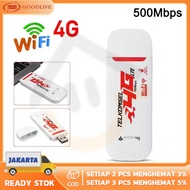 (Dikirim Dari Jakarta)MODEM WIFI USB 4G 500Mbps Unlock Operator GSM/Dongle Kartu SIM Nirkabel 4G LTE
