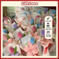 [HN Express]Ready-made 2-flower Velvet Flower Bouquet for Graduation, Valentine's Day, March 8, Octo
