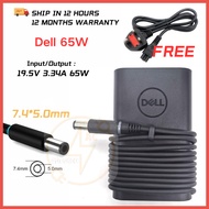 For Dell Charger Power Adapter 65W 90W 130W 180W 240W 19.5V 3.34A 4.62A 6.7A 9.23A 12.3A (7.4*5.0mm)