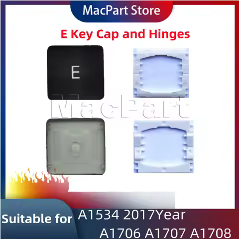Replacement Individual E Key Cap and Hinges are Applicable for A1706 A1707 A1708 Keyboard to Replace