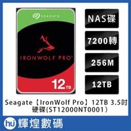 Seagate那嘶狼 IronWolf Pro 12TB 3.5吋 NAS專用硬碟 (ST12000NT001)