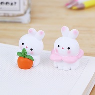 Cute Mini Bunny Office Desktop Decoration Car Car Interior Decoration Baking Birthday Cake Decoratio