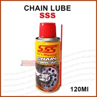 CHAIN LUBE SSS 120 ml. Pelumas Rantai Anti Air dan Tidak lengket debu