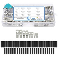 220Pcs Bare Ring Terminals Lug Tinned Copper Tube SC4-SC25
