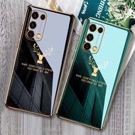 OPPO Reno5 Pro Case Casing Luxury Solid Color Plating Phnom Penh Lens Protection TPU Light Thin Anti-fall Soft Back Shell oppo reno5pro Cover