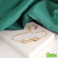 Women's stainless steel titanium bracelet infinty gemstone model G0704