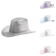 NEX Fluorescence Cowboy Hat for Adult Women Theme Party Cowgirl Hat Masquerades Party Costume Hat Mu