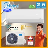 Midea 1.0HP-2.5HP Xtreme Cool R32 Non Inverter Air Conditioner (MSAG-10CRN8 / MSAG-13CRN8 / MSAG-19C