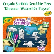 Crayola Scribble Scrubbie Pets Dinosaur Waterslide Playset - Color, Wash & Play Dino Toys (4 Pets + 