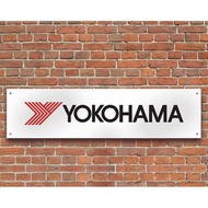 Yokohama Tyres Banner Garage Decoration Sign Tin Sign Club Bar Metal Poster 40*10cm