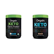 Orgain Organic Keto Vegan Protein Powder, Vanilla Bean Keto Collagen Protein Powder, Chocolate