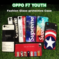 OPPO F7 Youth Case Fashion tempered Glass Phone Cover OPPO F7 Youth Phone Case