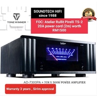 ToneWinner AD-7300 Plus 7x300Watts Channel Power Amp @8 Ohms + FOC cable worth RM1500