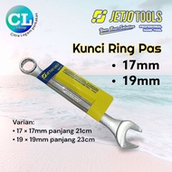 JETJO Tools 17mm / 19mm Cr-V 17 / 19 ring spanner combination