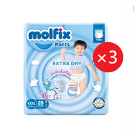(ยกลังห่อใหญ่) โมฟิกซ์ Molfix แพมเพิสMofix ผ้าอ้อมกางเกงห่อใหญ่จัมโบ้(S-XXXL) XXL - (14-25kg) One
