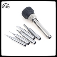 [8C11] For ESD 852D 936 937D 898D 907 HAKKO Iron Tip Cannula Casing And 5 X Solder Iron Tips Solderi