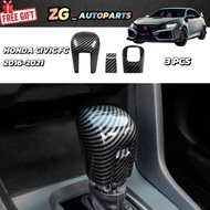honda civic fc 2016-2021 gear knob cover carbon civic fc accessories