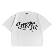 Oversized Boxy T-Shirt "Graffiti TAG" Socratez Apparel White Shirt
