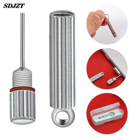 Stainless SIM Card Removal Needle Pin & Anti-lost Tray Charm Keychain Split Rings Phone SIM Card Sto