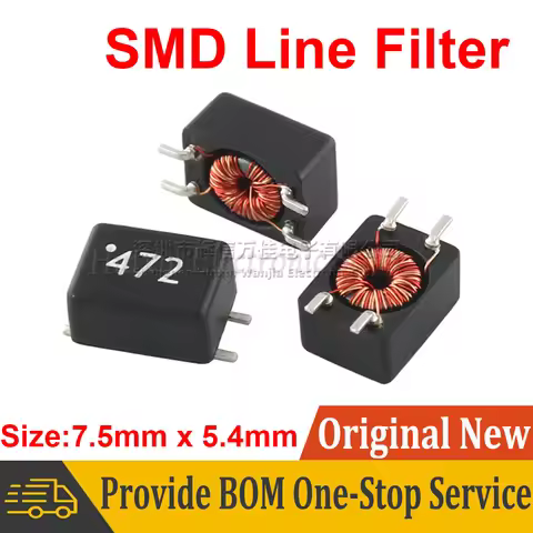 5pcs SMD Line Filter Common Mode Inductor Inductance 11uh 51uh 25uh 3mH 100uh SMT Power Line Filter 