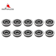 10Pcs F695- Bearing 5X13X4mm Flanged Miniature Deep Groove Ball Bearings F695RS for   2/3 3D Printer
