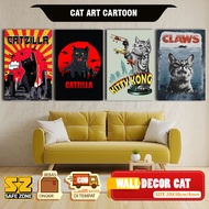 The Movie Cat Wall Decoration Wooden Frame Poster Display Size 20X30cm By Safezone
