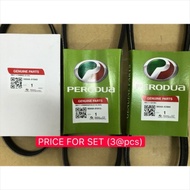 Original PERODUA Fan belt set for VIVA1.0,MYVI 1.0,power steering belt,air cond belt,alternator belt