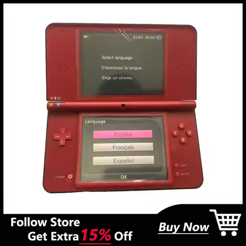 New Shell Original NDSI XL Handheld Game Console For DSI Xl Three System Languages Selection