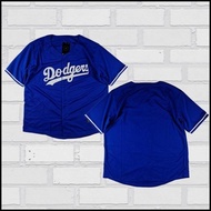 LA Dodgers Baseball Jersey Embroidery biru