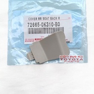 GANTUNGAN Rear Right Left Seat Hook Bolt Cover for Innova Reborn 2016-2021 Original Toyota 72665-0K3