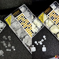 (GENUINE HSM) HSM foot coverPiece box of 550 Nails - Nails Red