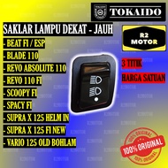 TKD TOMBOL SAKLAR LAMPU DIM DEKAT JAUH 3 TITIK FUNGSI BEAT BLADE REVO ABSOLUTE SCOOPY SPACY SUPRA X
