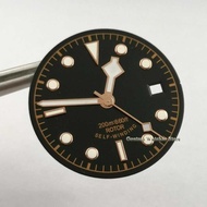 30.5Mm Sterile Black Watch Dial With Hands Fit Nh35 ETA 2824 2836 Miyota 8215 821A,Dg2813 3804 Aut