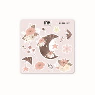 Moon Flower Sticker - Journaling Sticker - Flower Sticker (NS-520-1040)
