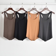【Plus Size】(50-150kg) Women Athletic Yoga Oversized Camisole Korean Backless Sports Plus Size Tops