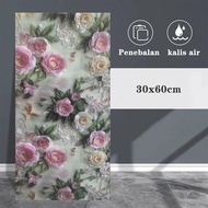 30cmx60cm Kitchen Wall Sticker  Waterproof Marble Sheet Ceramic Bathroom Wallpaper Dapur Marble Wall