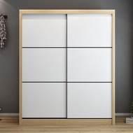 找得 - 兩門北歐衣櫃輕奢衣櫃推拉門現代簡約家用臥室櫃子組合裝整體大衣櫥（ 140CM單衣櫃 17048）