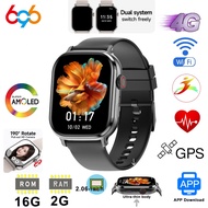 4G Video Call GPS Sports Ultra-thin AMOLED Smart Watch 190° Rotating Pull Camera  APP Download Heart