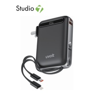 พาวเวอร์แบงค์ UVolt 20000 mAh Built-In Cable+AC UVP20AC-02 (รองรับมาตรฐาน CCC) Black by Studio 7