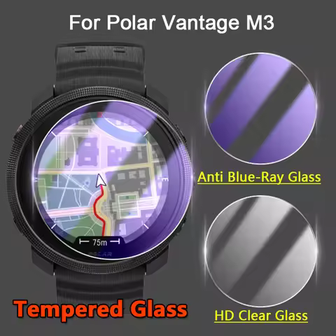 5Pcs Screen Protector For Polar Vantage M3 SmartWatch 2.5D 9H Ultra Slim Clear / Anti Blue-Ray Tempe