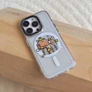 貸切風呂 水豚君歪歪 iPhone 15 Pro/ Pro Max MagSafe 手機殼
