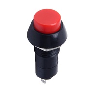 TOMBOL MERAH 2 Pin Push On Off Button (On Switch/Off) PBS-11A 12mm Red