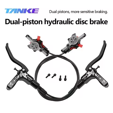 TANKE MTB Hydraulic Disc Brake Set 160mm Rotors Oil Calliper Plate Mountain Bicycle Clamp Handle Bik