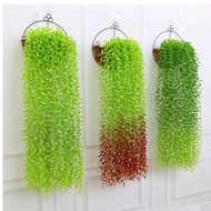 Bundle of 5 Chrysanthemum Vines, Plastic Leaf Vines for Wall Balcony Decoration, Photography Accesso